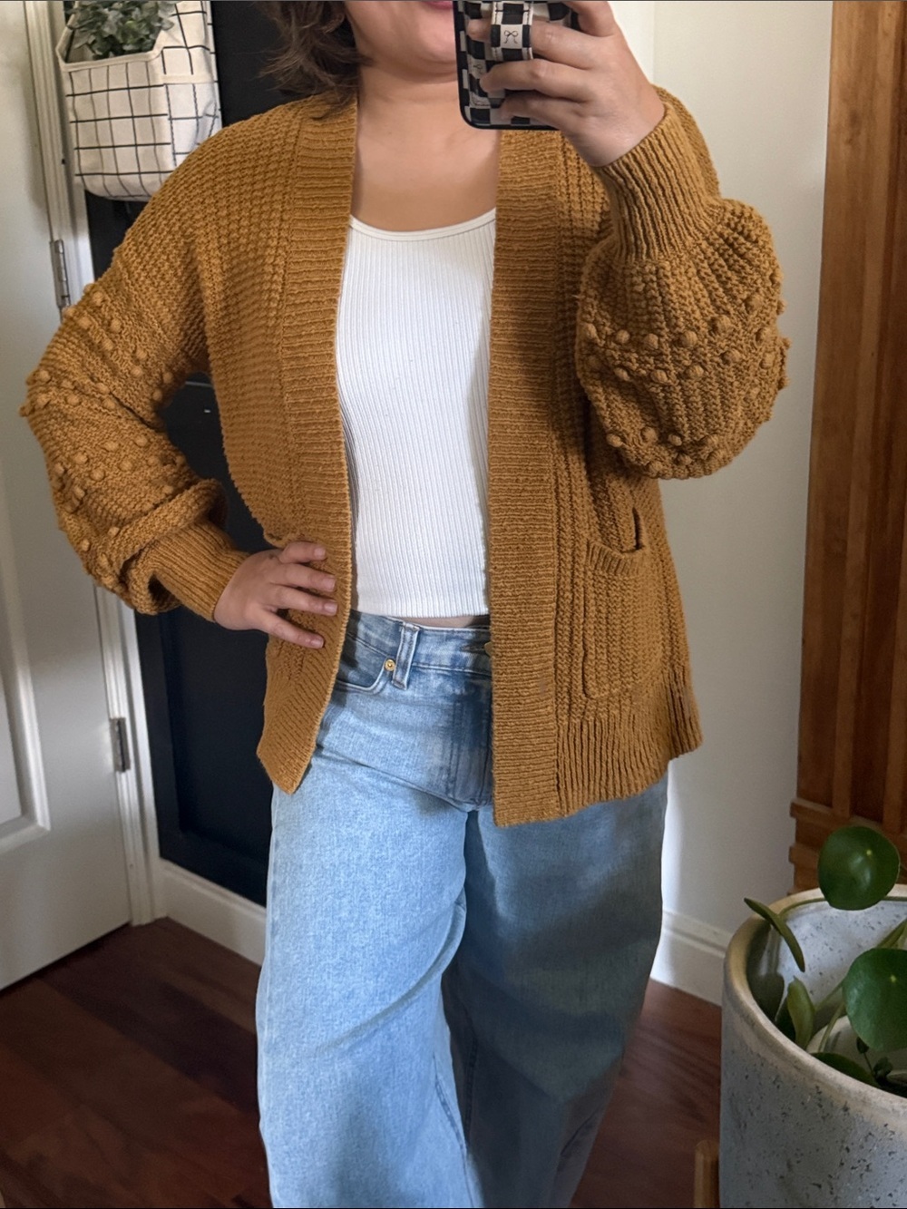 MADEWELL Bobble Oversized Balloon Sleeve Cardigan Sweater. XS run big - Picture 5 of 9